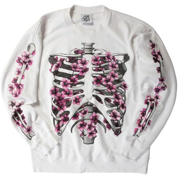 Dr. Romanelli DRx Toyo Skull & Blossoms Holiday Collection Sweatshirt - Picture 1 of 8